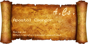 Apostol Csongor névjegykártya